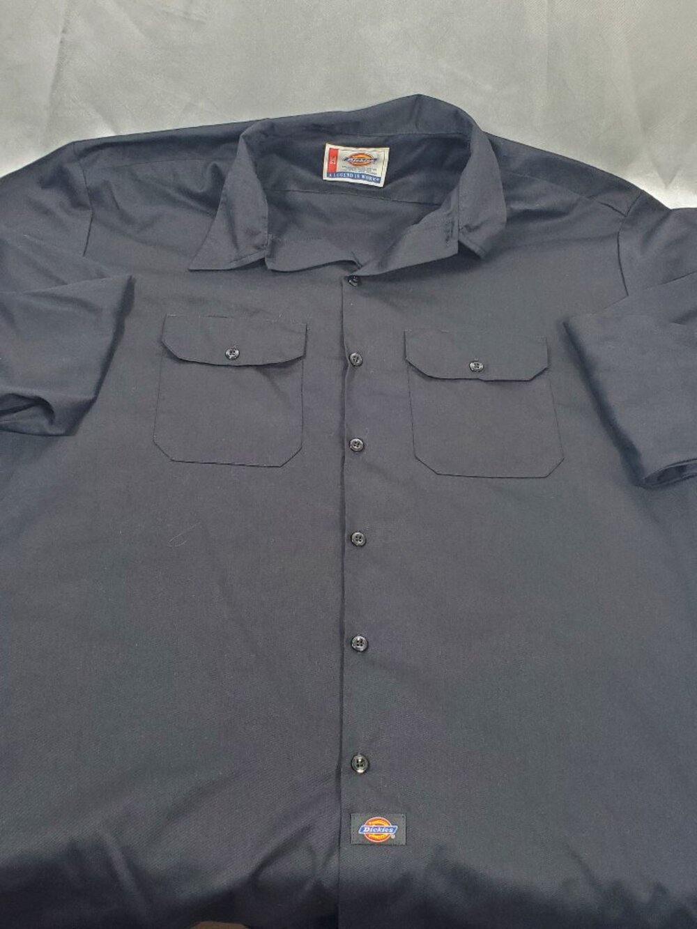 Dickies 2XL Black Long Sleeve Workwear Button Up Shirt